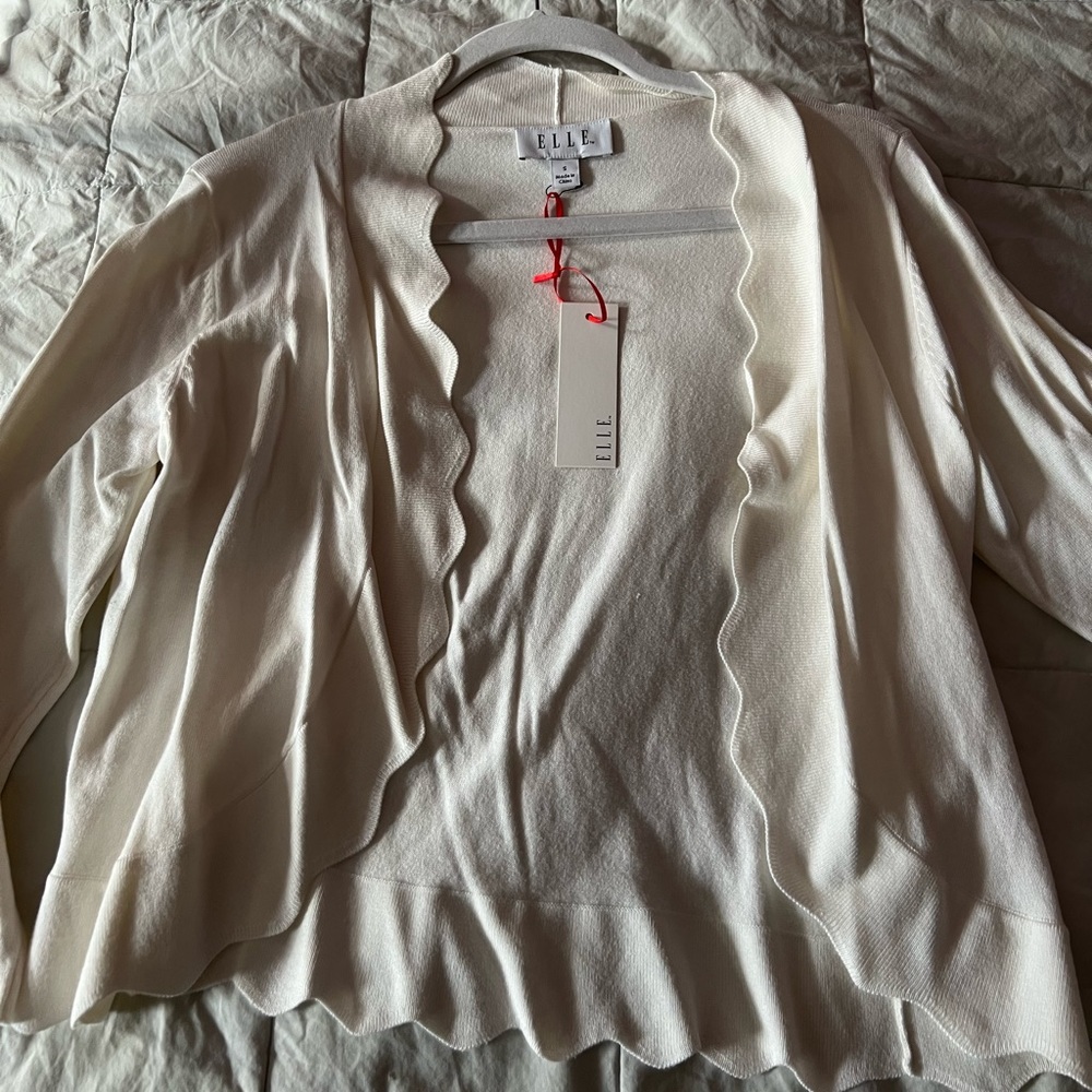 White cardigan